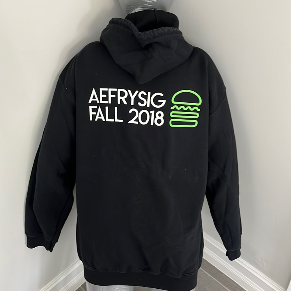 AEFRYSIG soroity greek life zippered sweatshirt Gildan Sz medium hoodie